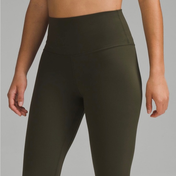 Lululemon Align High Rise Leggings 21” Dark Olive sz 4 - Picture 5 of 8